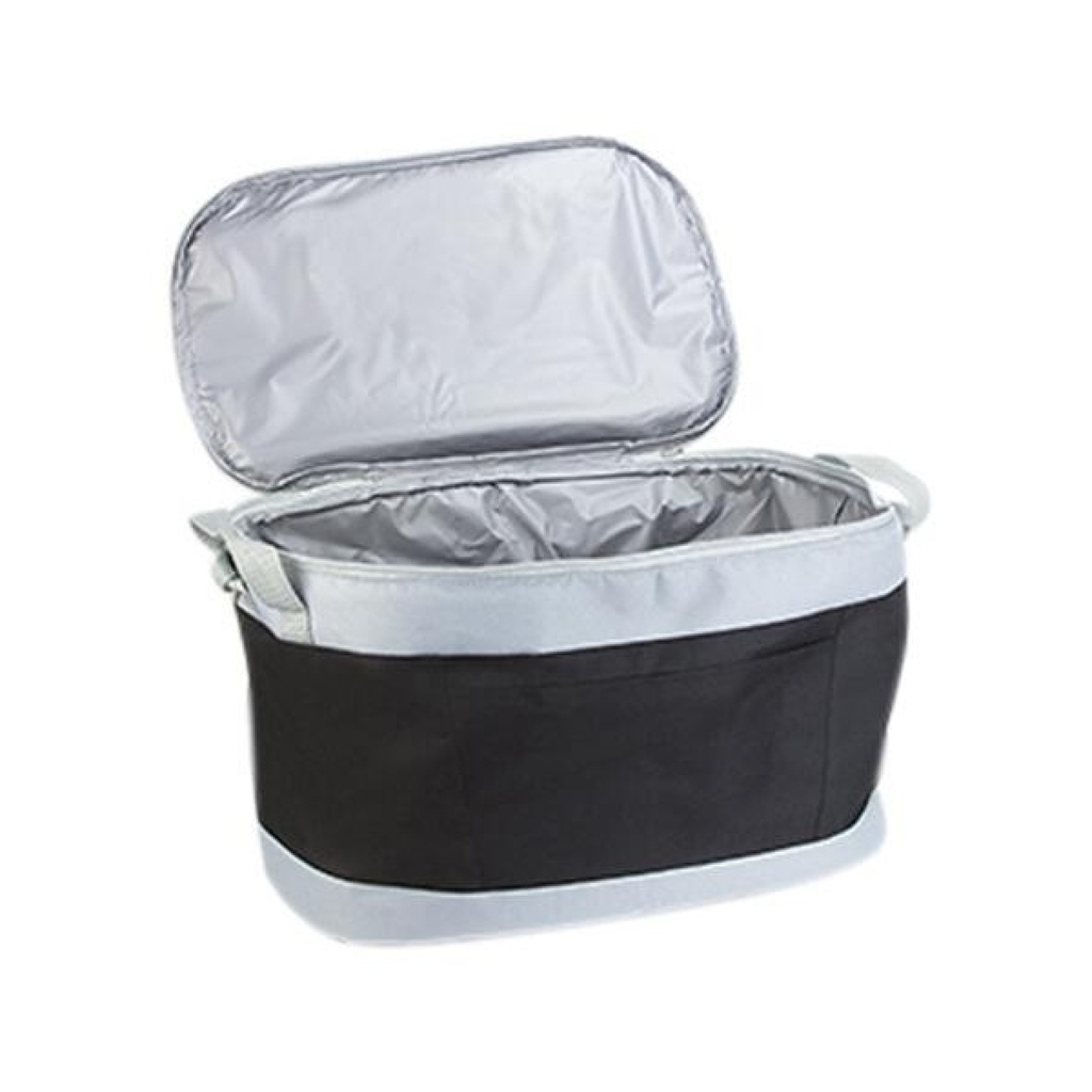 HIELERA BALTY NEGRA CON DETALLES EN GRIS (CAPACIDAD 26 LATAS)