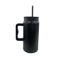 VASO DE METAL DOBLE PARED 50oz CON CARRIZO PLÁSTICO A COLOR