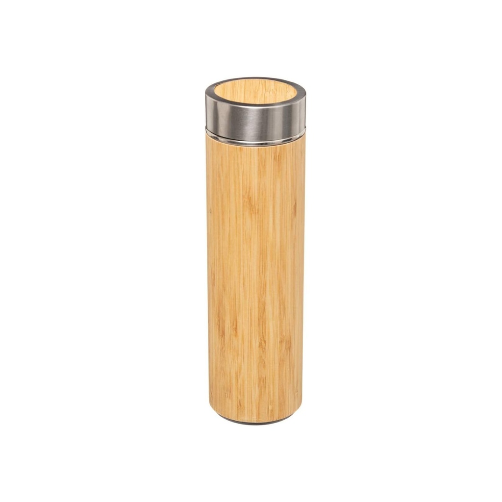 VASO TÉRMICO DOBLE PARED 500ML CON RECUBRIMIENTO DE BAMBOO