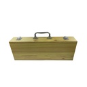 SET BBQ MALETÍN CAJA DE MADERA CON 5 UTENSILIOS