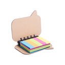 SET DE POST IT EN 4 COLORES (CAPAS) Y BANDERITAS ADHESIVAS EN ESTUCHE RECICLADO NATURAL ESPIRAL