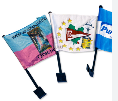 BANDERA CARRO 30X40CM CON PALITO