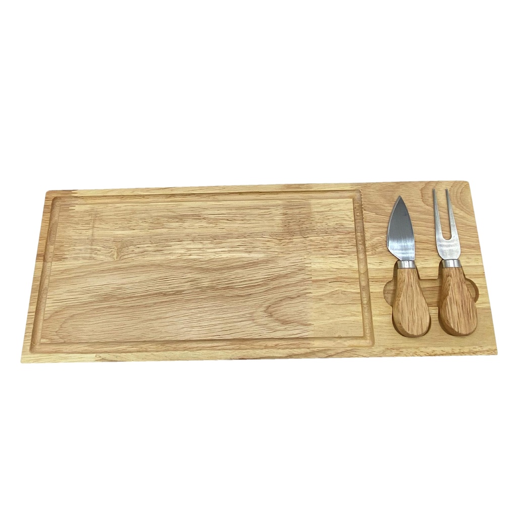TABLA PARA QUESOS CON 2 UTENSILIOS 40X15 CM