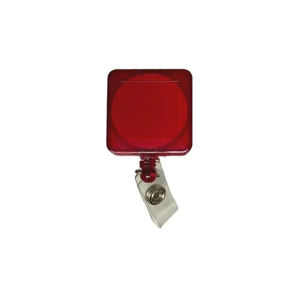 YOYO PORTA IDENTIFICACIÓN CUADRADO PLÁSTICO  CON 1.25” DE DIAMETRO