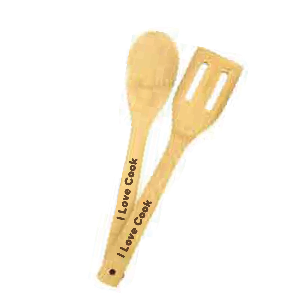 JUEGO DE TENEDOR Y CUCHARA DE BAMBÚ