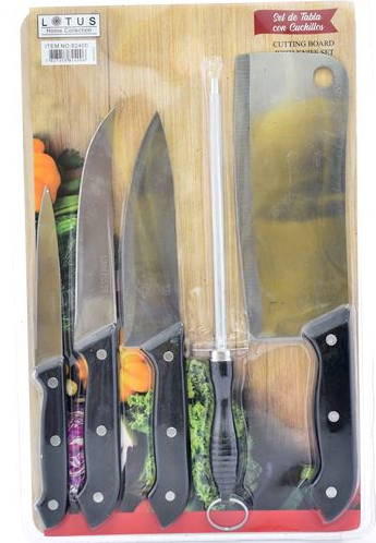 SET DE TABLA CON CUCHILLOS