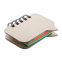 SET DE POST IT EN 4 COLORES (CAPAS) Y BANDERITAS ADHESIVAS EN ESTUCHE RECICLADO NATURAL ESPIRAL
