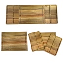 TABLA DE ACACIA CON BANDEJAS