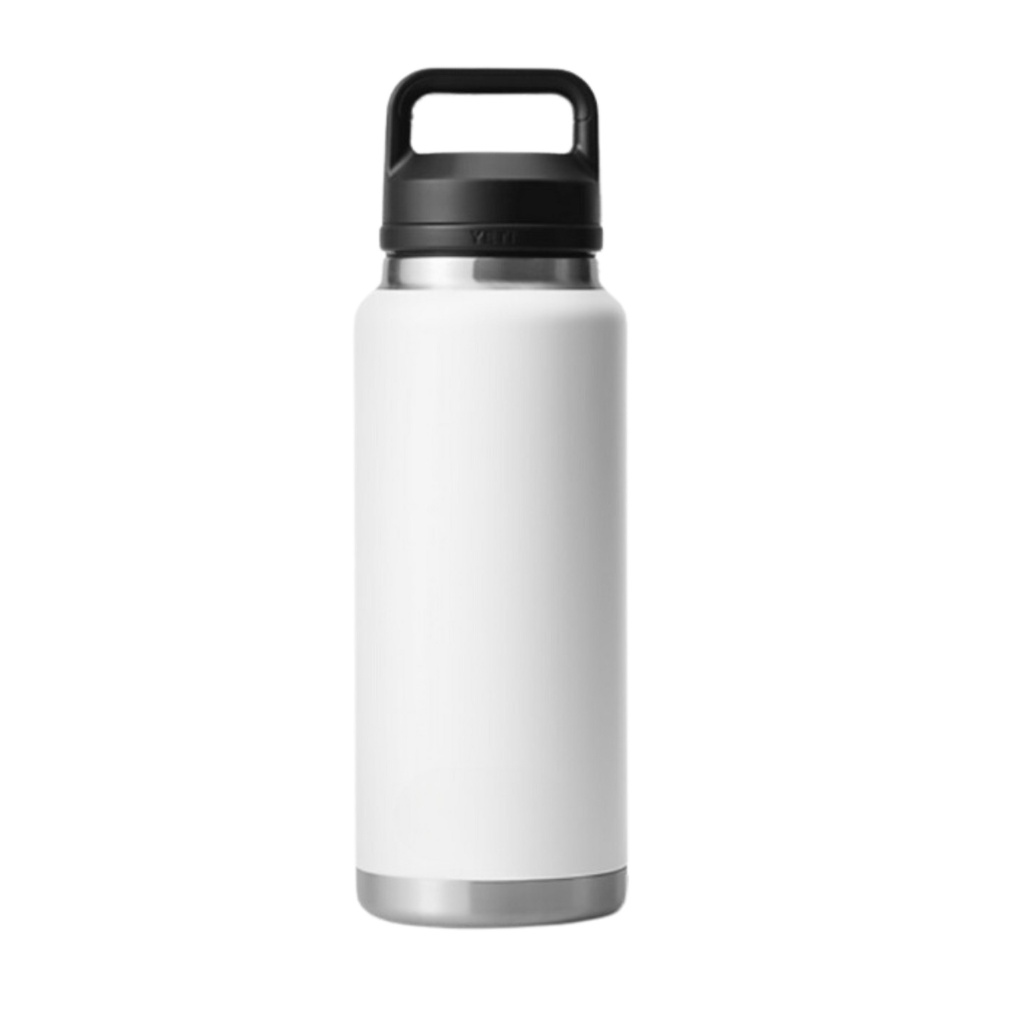TUMBLER BLANCO TAPA NEGRA CON MANIJA 36OZ