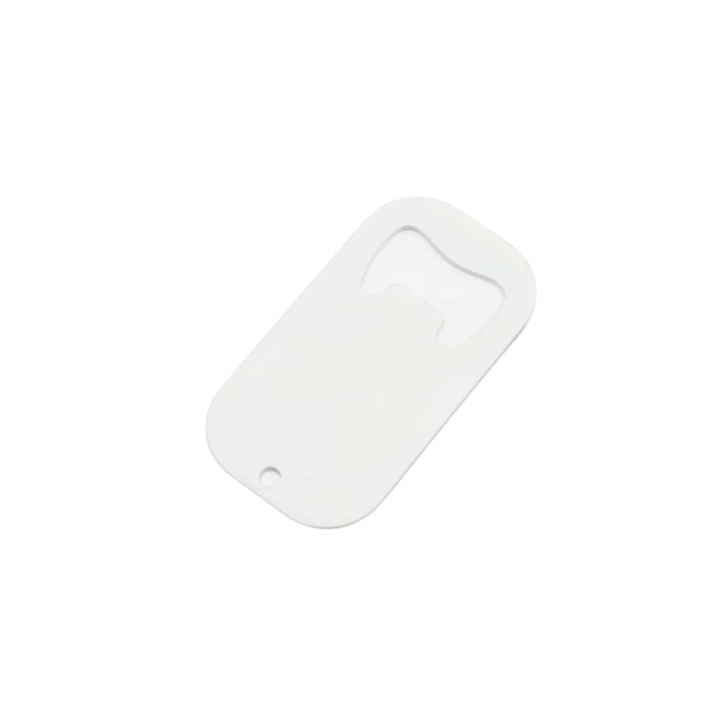 DESTAPADOR BLANCO DE ACERO 3.8X7CM