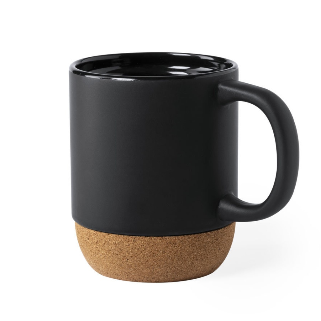 TAZA CERÁMICA CON BASE DE CORCHO 11oz