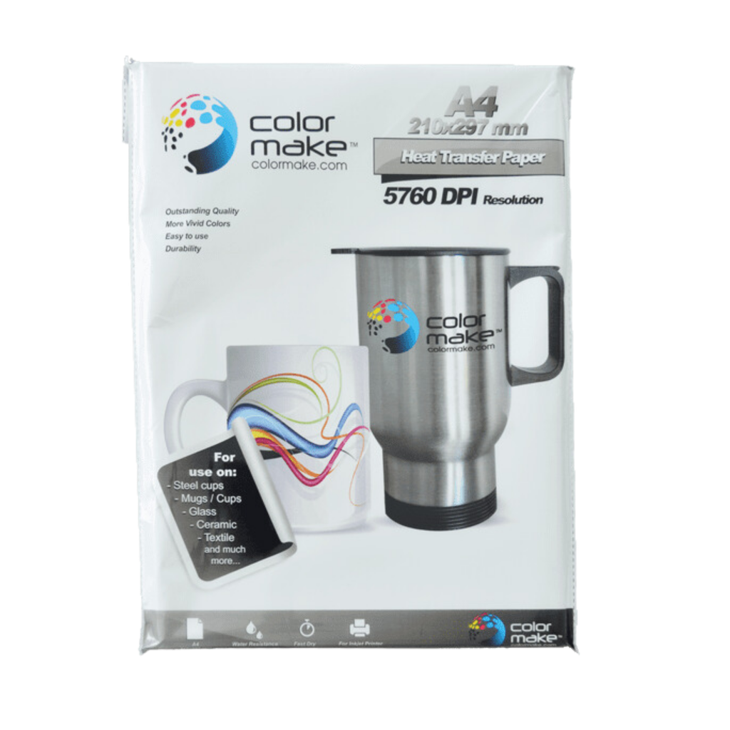 PAPEL SUBLIMACIÓN A4 COLORMAKE (100H)