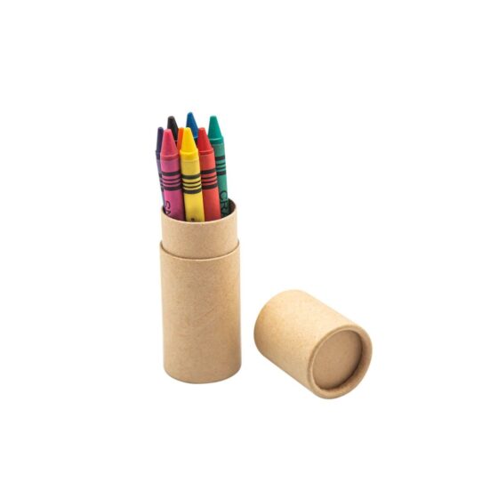 CAJITA CILINDRO DE CARTÓN (8 CRAYONES)