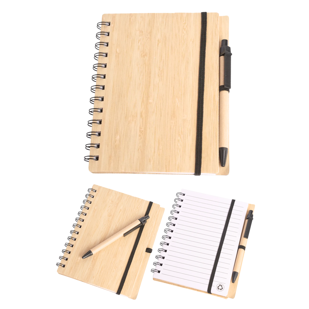 LIBRETA DE BAMBOO CON ESPIRAL