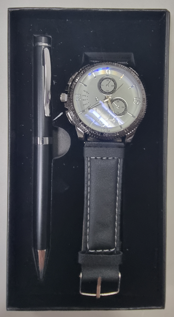 Pluma y Reloj en caja de regalo