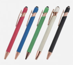 Pluma Lexis metal con dorado