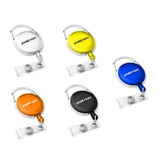 [PR-1063] PORTA IDENTIFICACIÓN OVALADO CON CLIP CARABINER