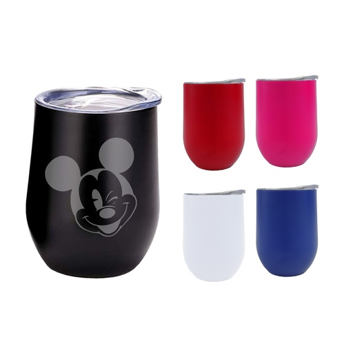 [BLUM] VASO CURVO CHUBBY INSULADO CON TAPA CLEAR