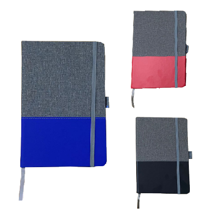 [PR-114] LIBRETA CUERINA Y TELA 8.5X5.5PULG