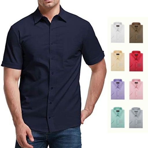 [PR-1396] CAMISA LISA MANGA CORTA