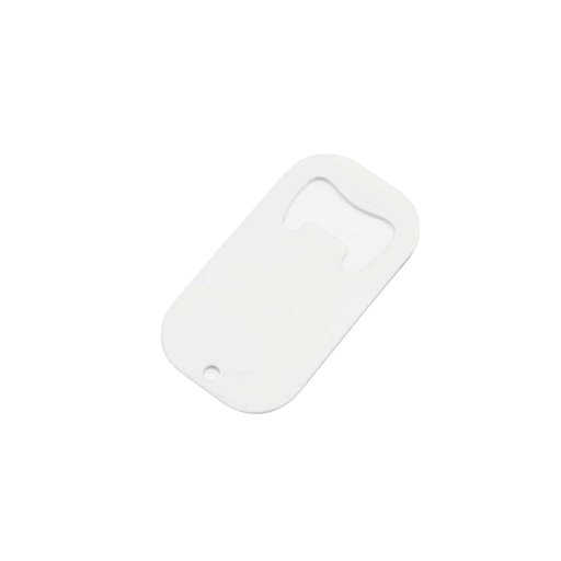 [AA0019] DESTAPADOR BLANCO DE ACERO 3.8X7CM