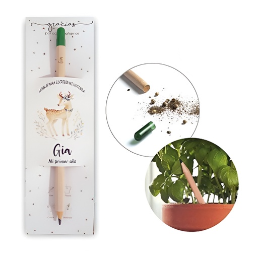 LÁPIZ PLANTABLE CON SEMILLA DE TOMATE