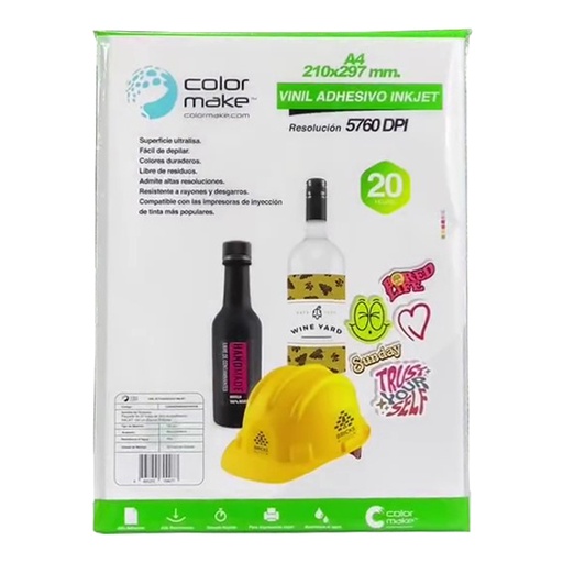[PP0013] PAPEL VINIL ADHESIVO INKJET TRANSPARENTE (20H) COLORMAKE