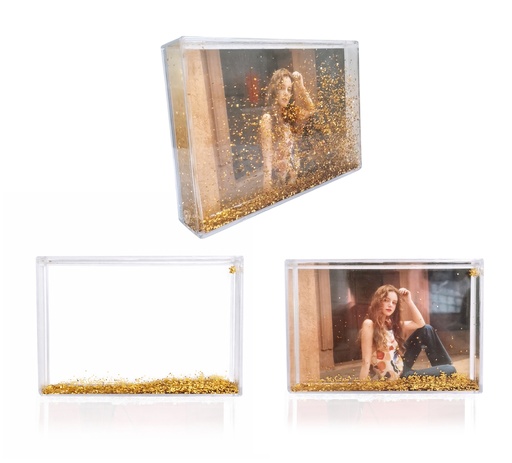 [B-1] PORTA FOTO CON ESCARCHA (11X15CM)