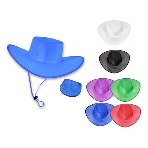 [SOM] SOMBRERO COLAPSABLE CON CINTA PARA AJUSTAR