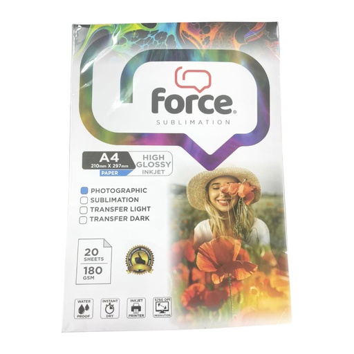 [FCS-H180] PAPEL FOTOGRAFICO PARA IMPRESORA INKJET